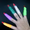 Décoration de fête 10 pièces Simulation faux doigts multicolore Halloween Cosplay sorcière Vampire fantôme monstre Zombie ongles couverture jouets