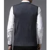 Mäns västar Mens Brand Knit Tank Jumpers Casual Vintage Basic tröja Pullover Sleeveless 23% ull för Autumn Winter V Neck A08202256 Phin22