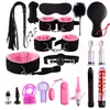 Massage 21pcs Sex Bdsm Bondage Set Gag Handcuffs Whip Ropes Blindfold Nipple Clamps For Woman Sex Toys For Couples Slave Adult Gam4869222