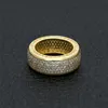 Micro Pave Cubic Zircon Round Ring Full Iced Out Bling Hip Hop Diamond Jewelry för Male276D8687704
