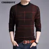 Coodrony Brand Sweater Men Spring Herfst O-Neck Pull Homme Cotton WOL TULLOVER STRIPED BREIDWEAR S SWEATERS SHIRTS C1048 210909