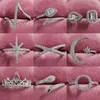 2021 New Arrival Snake Star X 925 Sterling Silver Trendy Fashion Ring Finger For Women Girl Promise Valentine's Day Gift R5502 X0715