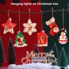 Santa Claus LED-fönster Hängande ljussträng Jul dekorativa Christma Tree Decor Listing Atmosphere Scene Dekoration Festliga decors Lights