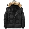 Online Celebrity Men Short Down Parkas Removable Fur Ruff Winter Jacket Fusion Fit Warm Coat Designer Women Exterior Interior Pockets Zipper Stretch Rib