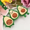 Cartoon 3D Fruits Avocado Key Chain Pendant PVC Souvenir Keychain Bag Coin Purse PVC Toy Pendant Fashion Jewelry Party Gift G1019