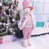 Weihnachten Pink Snowman Plüschpuppen Stofftierende Spielzeugdekoration Geschenk für Kinder Geburtstagsurlaub Neujahr Home Ornamente Decor2501418