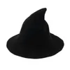 Halloween Witch Hat Diversified Along The Sheep Wool Cap Knitting Fisherman Hat Female Fashion Witch Pointed Basin Bucket E0324