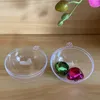 4 cm di Natale in plastica trasparente con sfera vuota, decorazioni natalizie, decorazioni creative per appendere le palle