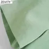 Zeefity vrouwen vintage kraag kraag effen kleur korte slanke blazer jas vrouwelijke één knop bovenkleding chic crop tops CT716 211122