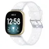 Correa de silicona para Fitbit Versa 3, repuesto de correa de reloj con purpurina, Accesorios inteligentes