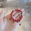 Moda Perline di cristallo Perline rosse Lega Zodiaco Bue Mucca Bracciale regolabile per donne Ragazze Regali di compleanno Braccialetti a catena Collegamento di gioielli