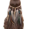 Павлиновые волосы богемские дамы модные аксессуары хиппи с хиппи -аксессуарами этнические головные уборы Barrettes