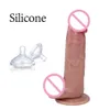 Silicone épais réaliste réaliste Phallus Big pénis xxl Dildos Erotic Sex toys for women femelles masturbation bik with aspiring tping x7517057