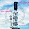 Bong Triple Dome Hookah Birdcage Douche Percolater Waterpipe Kommen Dubbele Matrix Douchekop Percolator Klein Recycler Roze Glas Water Pijpen