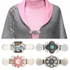 Pins, Brooches Metal Suspender Vintage Sweater Shawl Clip Dresses Cardigan Collar Flower Patterns Women Girls