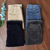 Pantaloni da donna Capris Mop Jeans in velluto a coste per donna Primavera/Estate 2021 Vita alta Allentato e snellente Gamba larga Versatile Casual