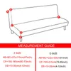 150-215cm Armless Sofa Bed Cover Without Armrest Stretch Folding Printed Slipcovers Furniture Decoration Bench Covers 211116