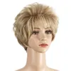 Bobo curto peruca sintética loira curly pelucas simulação de cabelo humano peruca perruques de choveux humanos wig-338