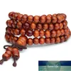 6mm Naturel Bois De Santal Bouddhiste Bouddha Bois Perles Bracelets Prière Noeud Perlé 4 Couches Chaîne De Poignet Hommes Femmes Bracelet Bracelets Prix Usine Expert Conception Qualité