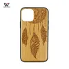 2021 Mode Haute Qualité En Bois TPU Antichoc Téléphone Cas Pour iPhone 6 7 8 Plus 11 12 Conception Logo Personnalisé Couverture Arrière Shell