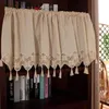 Senisaihon American Cotton Linen Half-curtain Fashion Crochet Curtains Small Curtain Coffee Curtains for Kitchen Cabinet Room 210712