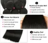 Brazilian Virgin hårbuntar med stängning 100 % brasiliansk rakt människohår med 4x4 stängning Brazillian rakt hårförlängning