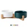 Cat Bowls Feeders Ceramic Double Bowl Dog Pet Voerwater Puppy Feeder Product Lever voedsel en voor honden