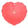 Röd hjärta form paraply romantisk parasoll långhanterade paraplyer för bröllopsfoto rekvisita-paraply Alla hjärtans dag gåva Seaway llf14062