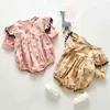 Neugeborenen Nette Outfits Overalls Mode Schöne Quaste 2020 Neugeborenen Baby Twin Frühling Kleidung Mädchen Floral Body Overall Outfits G1221