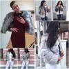 Rimocy Plus Rozmiar 4XL Faux Fur Coat Kobiety Zima Wysokiej Jakości Zagęścić Ciepłe Kurtki Kobieta Z Długim Rękawem Przycięte Futra Pani 211110