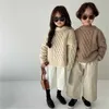 Automne Arrivée Garçons et filles Fashion Sweaters tricotés Enfants Design coréen 211201