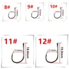 500pcs 1box 5 크기 혼합 8# -12# Black Ise Hook High Carbon Steel Barbed Fishing Hooks Fishhooks Asian Carp Pesca Tackle Accessori351c