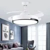 Ceiling Fans Nordic Fan With Led Light Modern Minimalist Luxury Lamp Bedroom Ventilador De Techo Room Decor BC