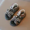 Sandalen kinderen 2022 zomer peuter meisje mode open teen kinderen schoenen meisjes elegante glitter strand E12101