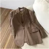 Costumes pour femmes Blazers vestes printemps 2022 Style coréen ample tempérament costume Blazer décontracté vert clair un bouton femme veste