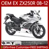 kawasaki ninja zx250r zx 250r ex250 zx250 r 08 09 10 11 12 Bodywork 81NO.124 ZX-250R 2008 2009 2010 2012 EX250R 08-12 OEM 페어링 주식 화이트