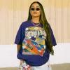 T-shirts American Style Street Bombing Hip Hop T-shirt Mäns och Kvinnors Design Sense of Minority Short Loose Spice Girl Half Sleeve Top In