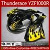 Carrozzeria per YAMAHA YZF1000R Thunderace YZF 1000R 1000 R 96-07 Fiamme gialle Carrozzeria 87No.33 YZF-1000R 96 97 98 99 00 01 02 07 YZF1000-R 1996 2003 2004 2005 2006 2007 Fiera ing