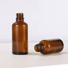 Thick Brown Dropper Bottle For Essential Oil Glass Tincture Bottles with Eye Droppers Tamper Cap