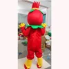 Performance Red Medlar Mascot Costume Halloween Christmas Fancy Party Cartoon Character Outfit Suit Adult Women Men Dress Carnival Unisex Adults