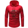 Moda-2019 Projektant Przebity Zipper Panel Bluzy Mężczyźni T Shirt Men Longline Curved Hem Casual Slim T-shirt Streetwear Tops Tees