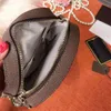 バッグレディース女性の高級バッグ女性小さな円鎖ワンショルダーの彼の本物のレザーハンドバッグ財布高品質の女性パッケージ印刷デザイナーハンドバッグ