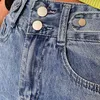 Jeans déchirés Femmes Lâche Coupe droite Pantalon taille haute pourri étaient minces jambes larges 100% coton Mop Pantalon 210322