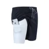 Casual Szybki Suchy Sport Krótkie Spodnie Joggers Spodenki Multi-Pocket Mężczyźni Męskie 2 w 1 Siłownie Fitness Kulturystyka Mężczyzna Dna Plaża Spodenki