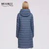 Miegofce Kvinnors Jacka Coat Windproof och Vattentät med Hooded har dubbla Slider Zippers Parka 211018