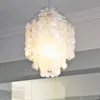 Lustres Lustre Moderne Rond Naturel Capiz Coquillages Lampe À Suspension Blanche Pour Salon Chambre Bar Luminaire Éclairage Intérieur