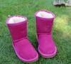 Riktiga snöstövlar pojkar och flickor stil barn baby stövlar vattentäta slip-on barn vinterko läder boot size21-35