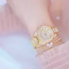 Mulheres luxo marca relógio casual senhoras relógios diamante ouro prata relógio mulheres de aço inoxidável relógio de pulso montre femme 210527