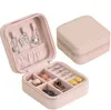 4 Colors Travel Jewelry Storage Boxes Organizer PU Leather Display Storage Case Necklace Earrings Rings Jewelry Holder Gift DB621