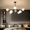 북유럽 E27 펜던트 램프 홈 홈 골드 검은 천장 장식 라이트 현대 거실 침실 G95 전구 실내 조명기구